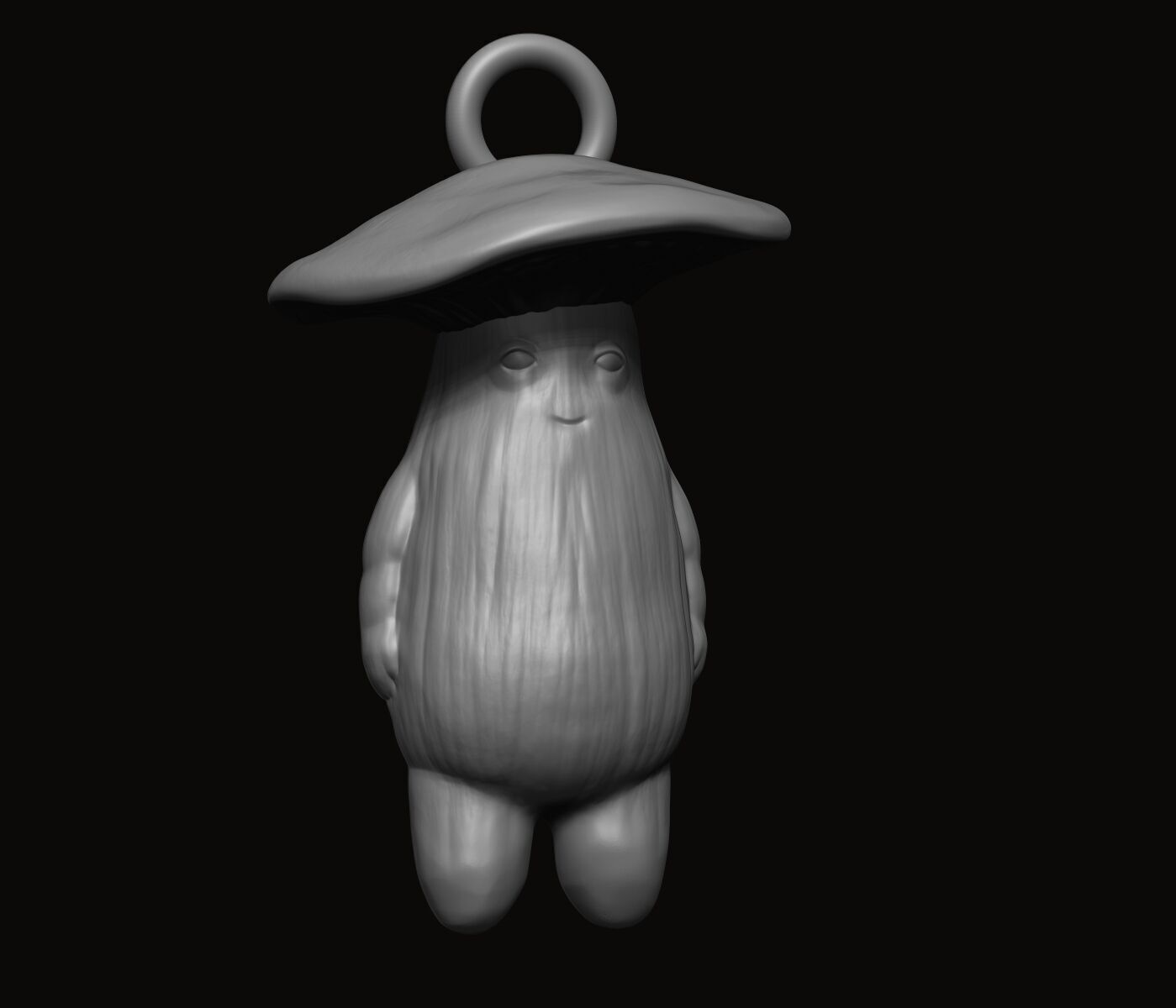 Mushroom Figure Pendant - Statue 3D print model_11