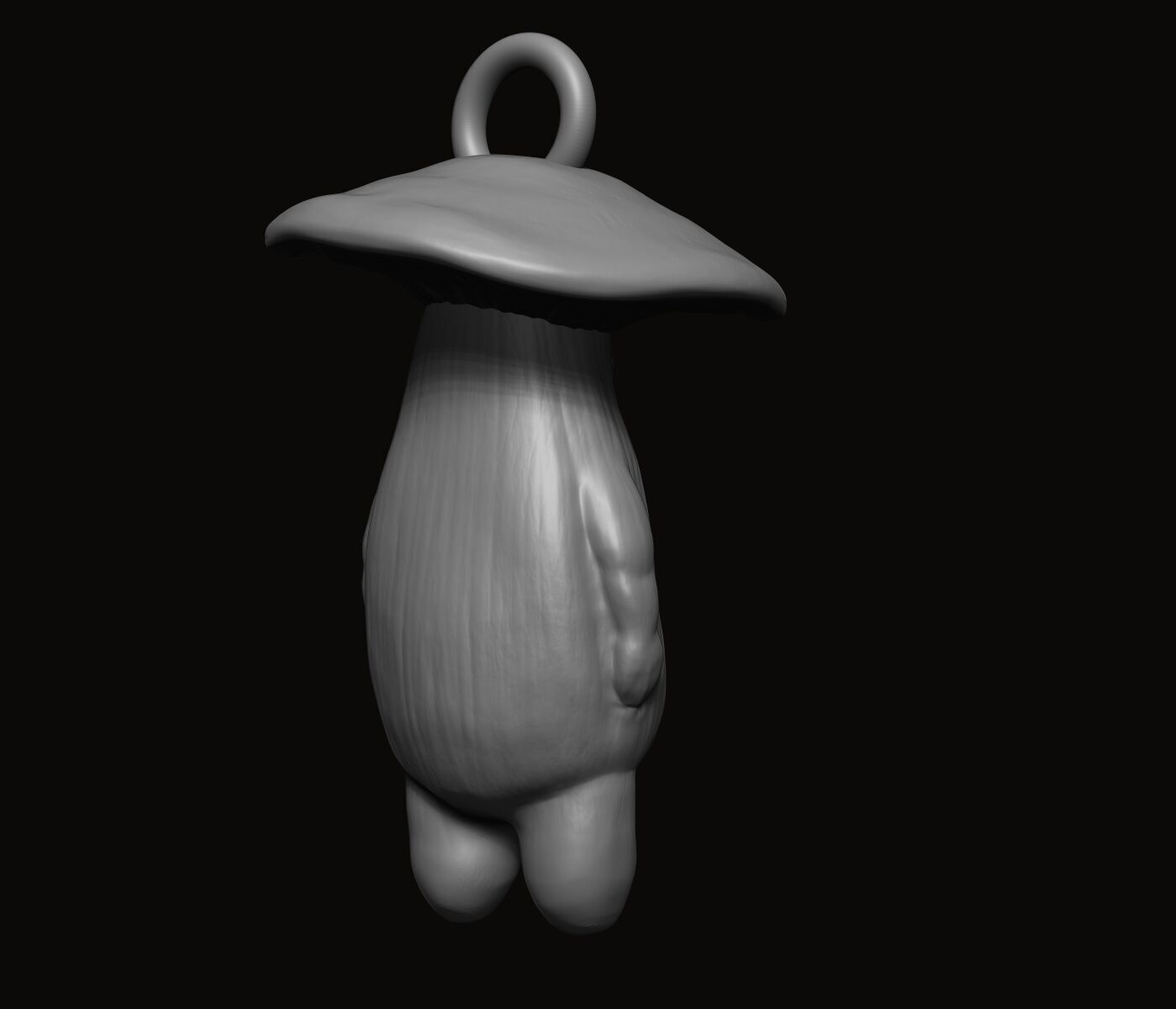 Mushroom Figure Pendant - Statue 3D print model_13