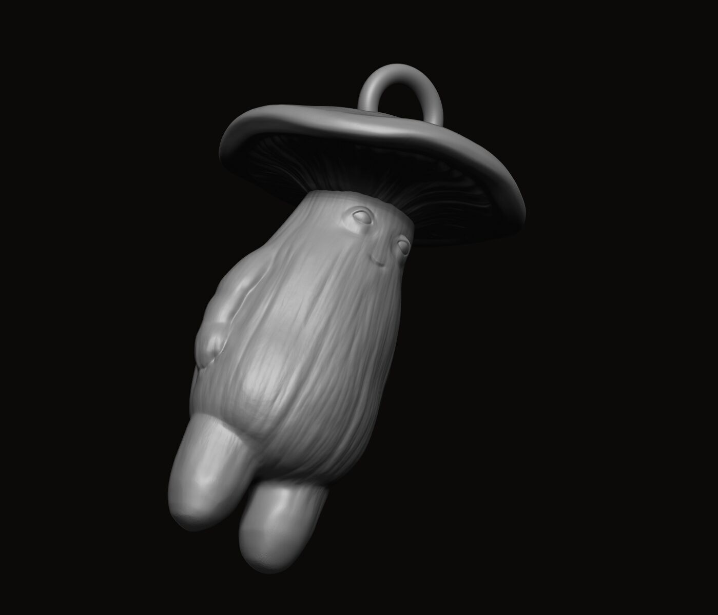 Mushroom Figure Pendant - Statue 3D print model_16