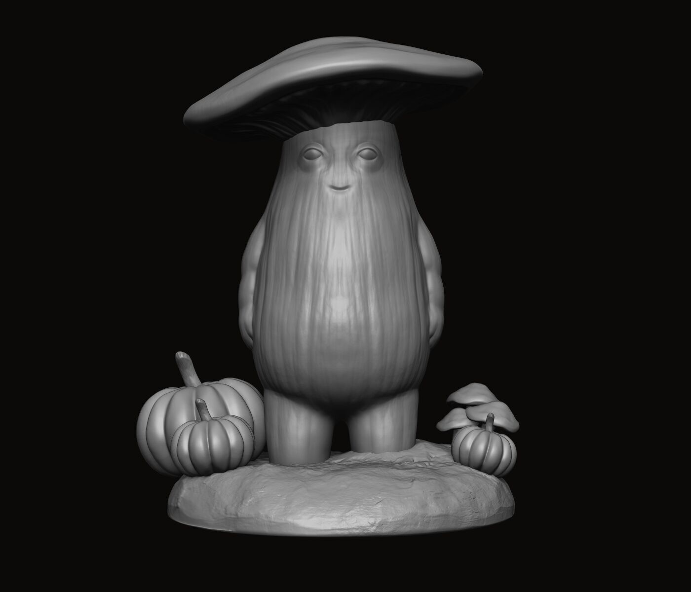 Mushroom Figure Pendant - Statue 3D print model_5