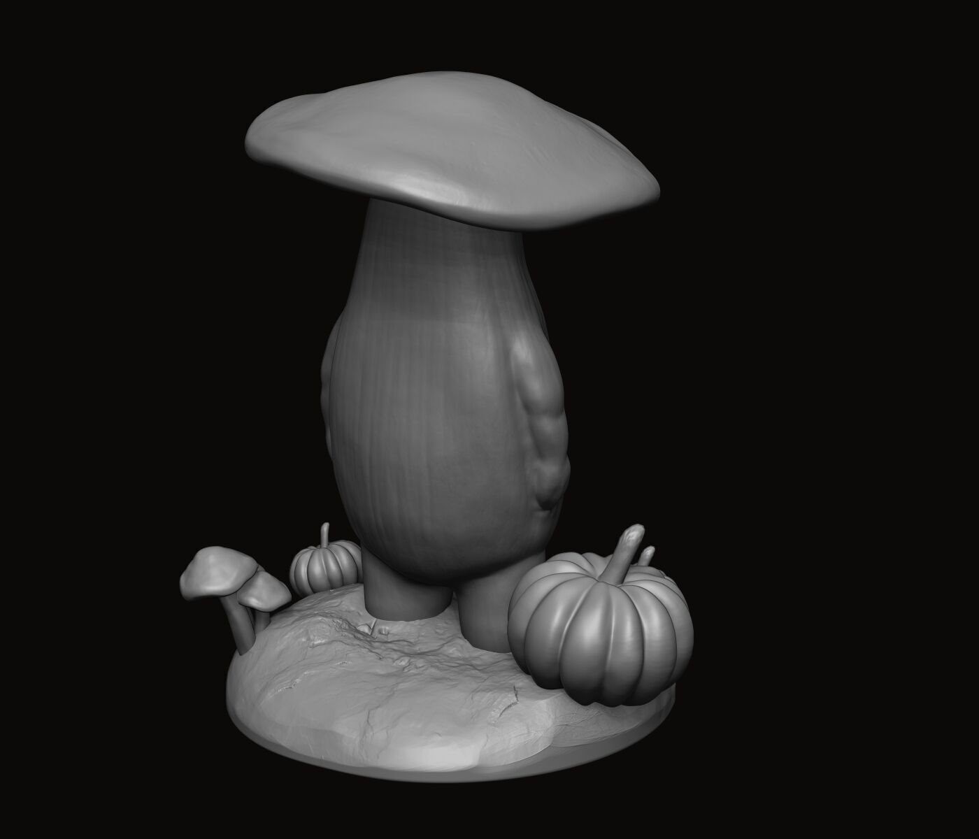 Mushroom Figure Pendant - Statue 3D print model_9
