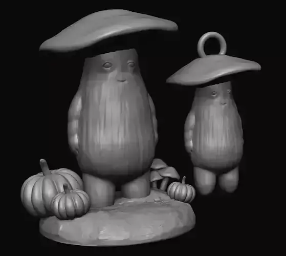 Mushroom Figure Pendant - Statue 3D print model