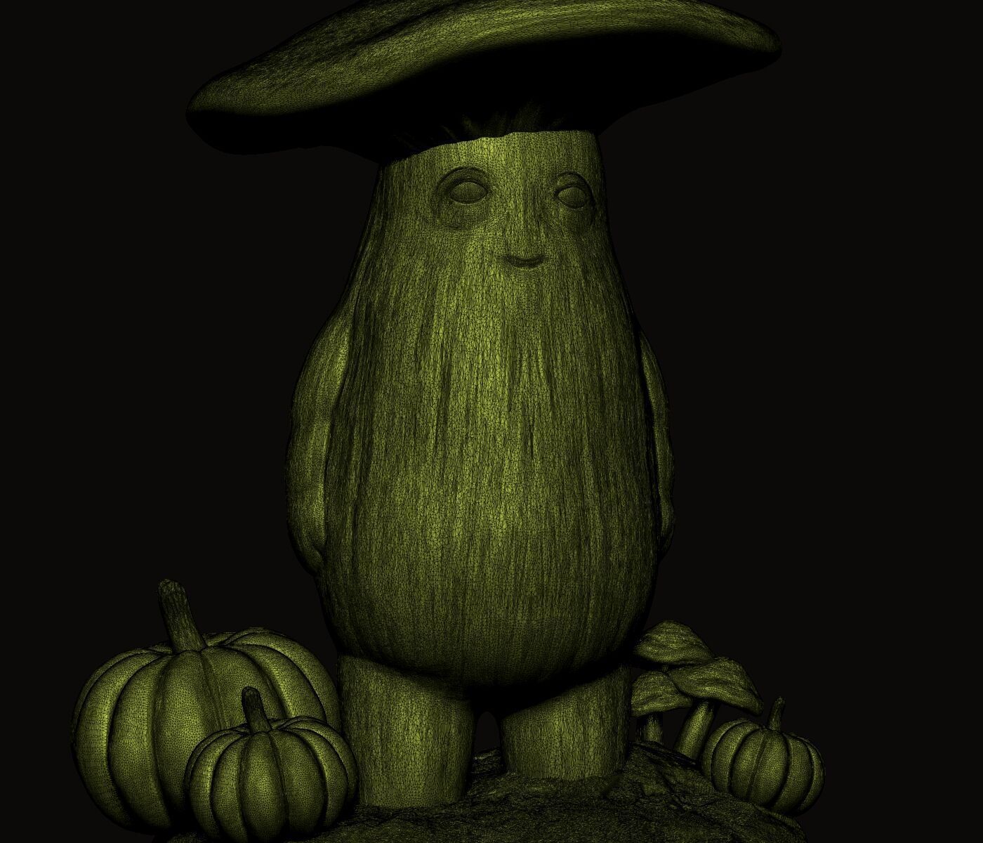 Mushroom Figure Pendant - Statue 3D print model_19