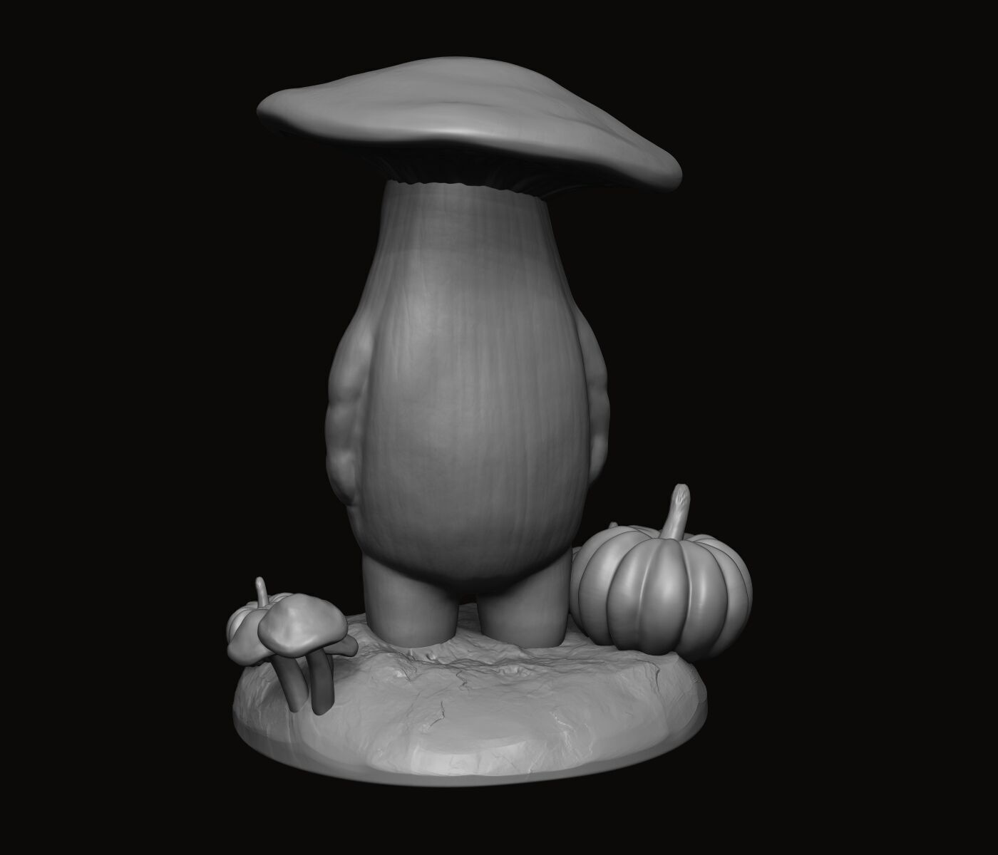 Mushroom Figure Pendant - Statue 3D print model_10