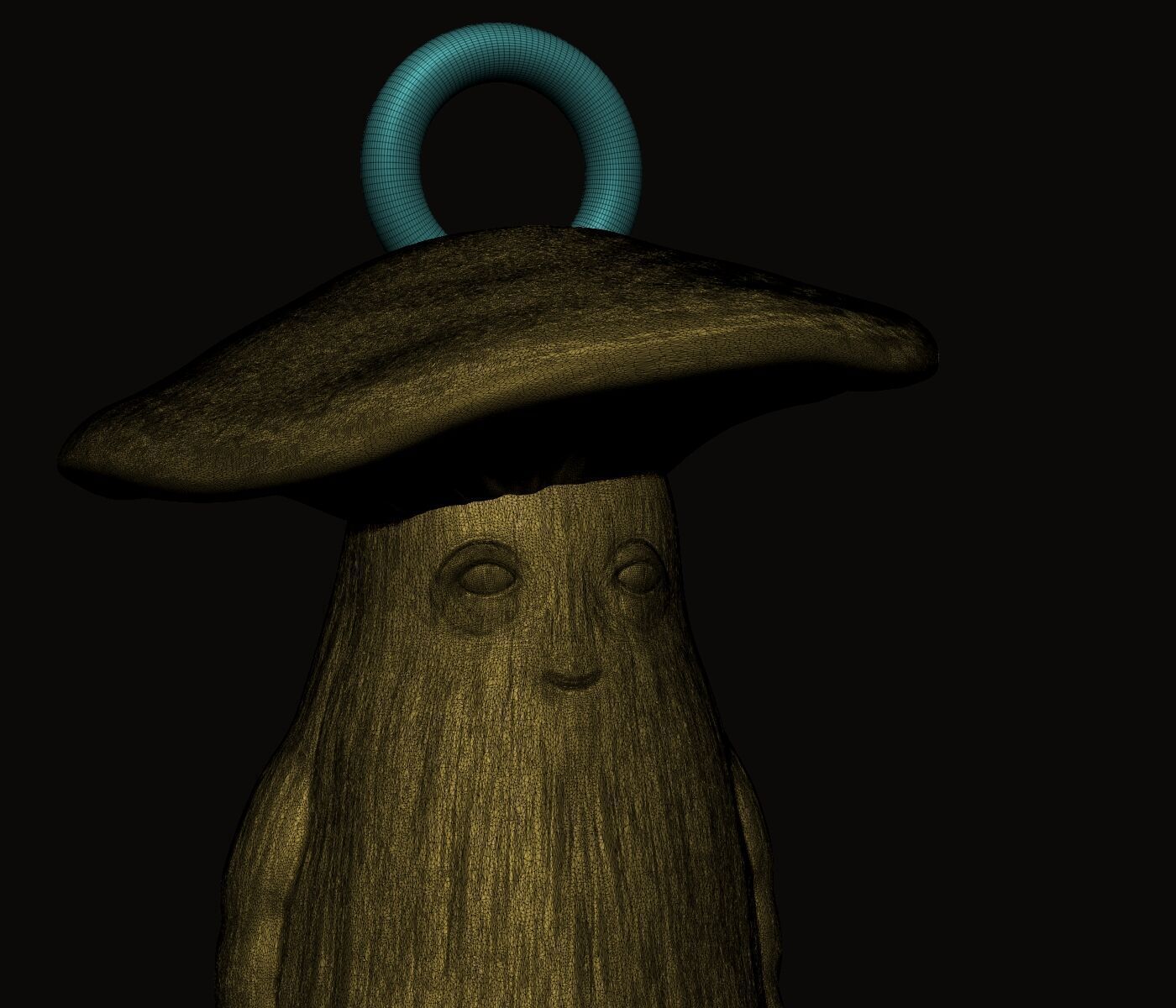 Mushroom Figure Pendant - Statue 3D print model_20