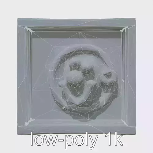 Playful Clay Portrait with Round Frame