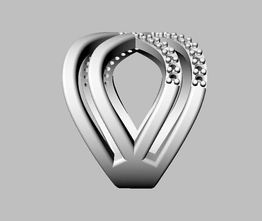 Fashion Diamond Ring 3D print model_13