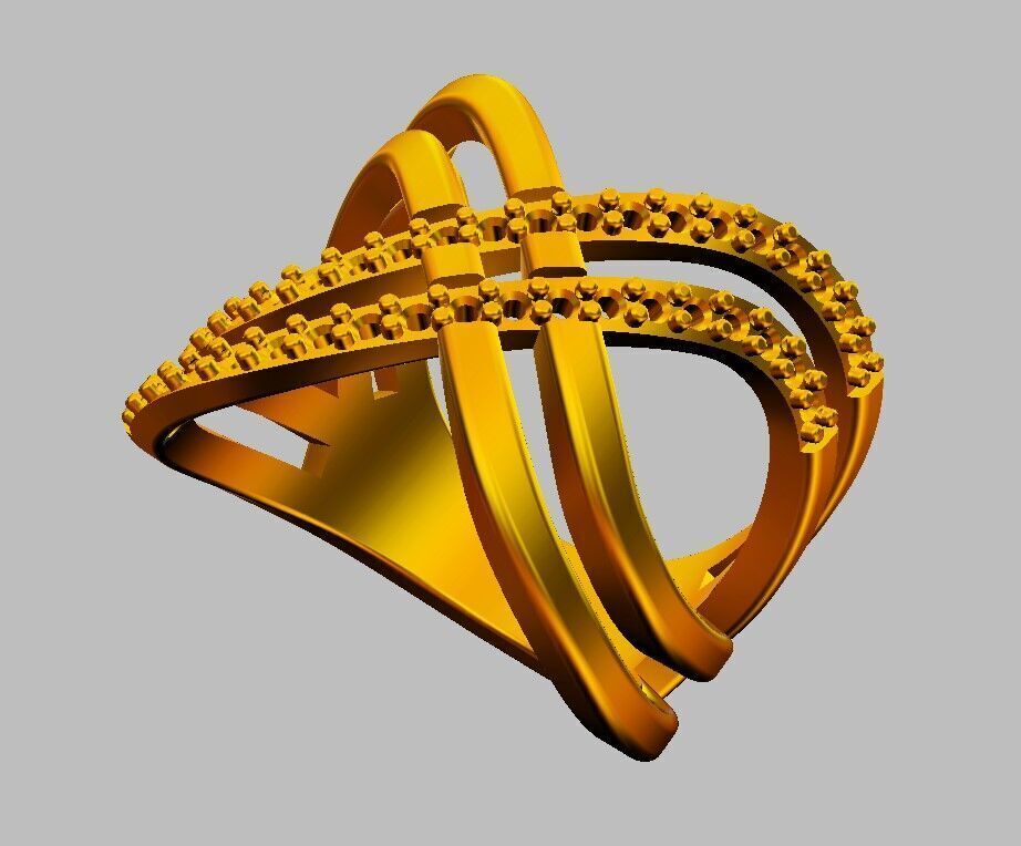 Fashion Diamond Ring 3D print model_15