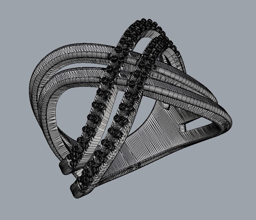 Fashion Diamond Ring 3D print model_20