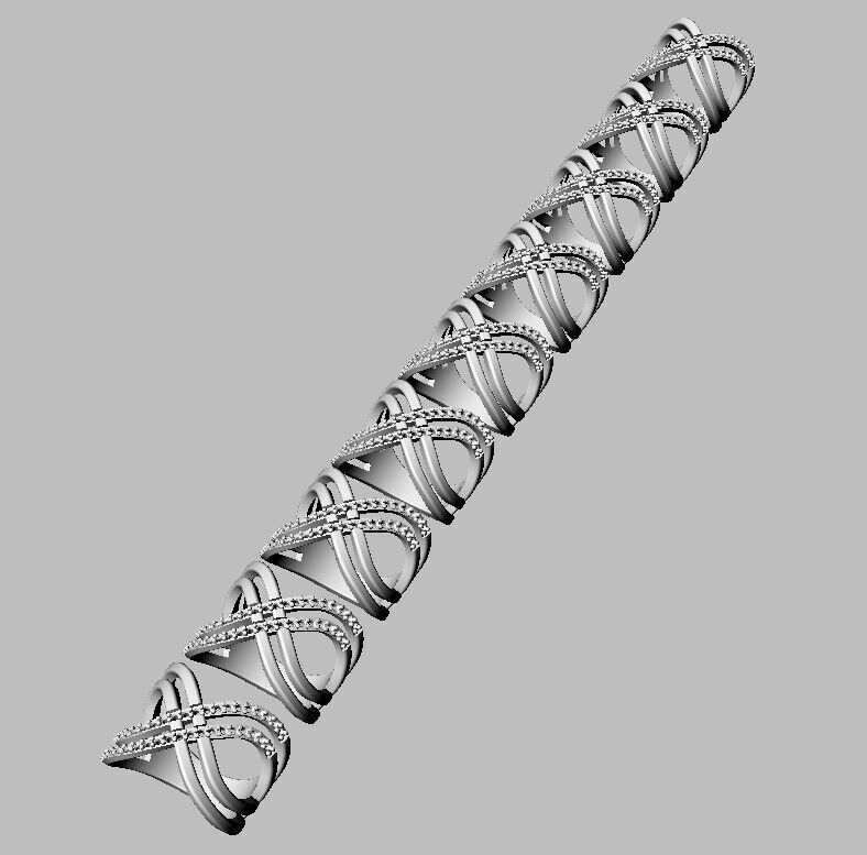 Fashion Diamond Ring 3D print model_6