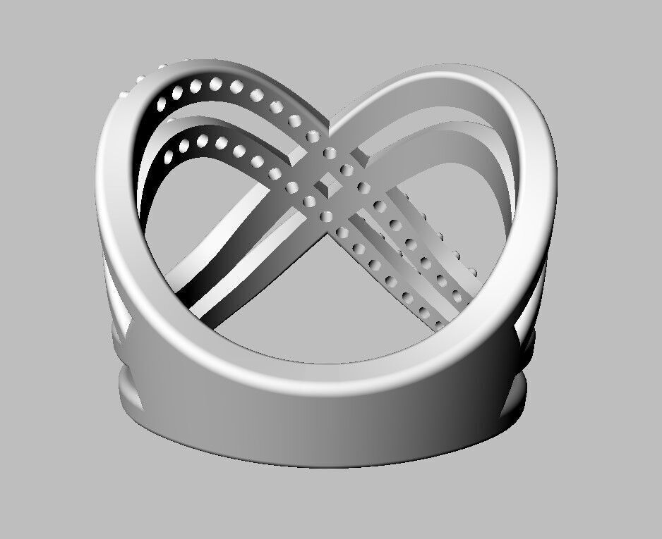 Fashion Diamond Ring 3D print model_12