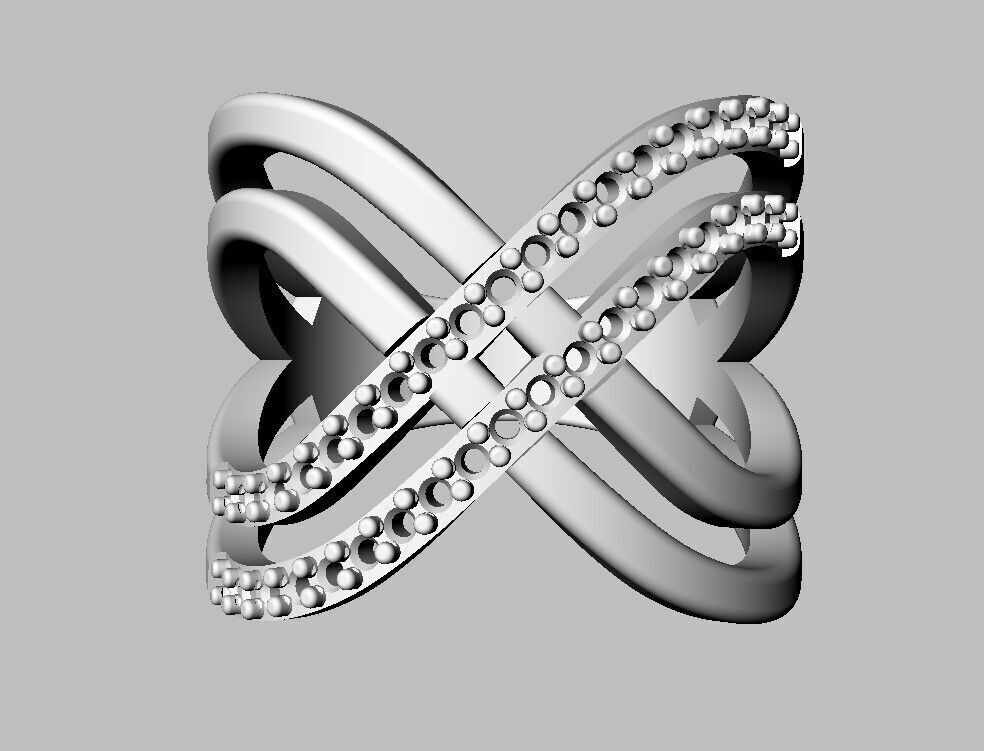 Fashion Diamond Ring 3D print model_11