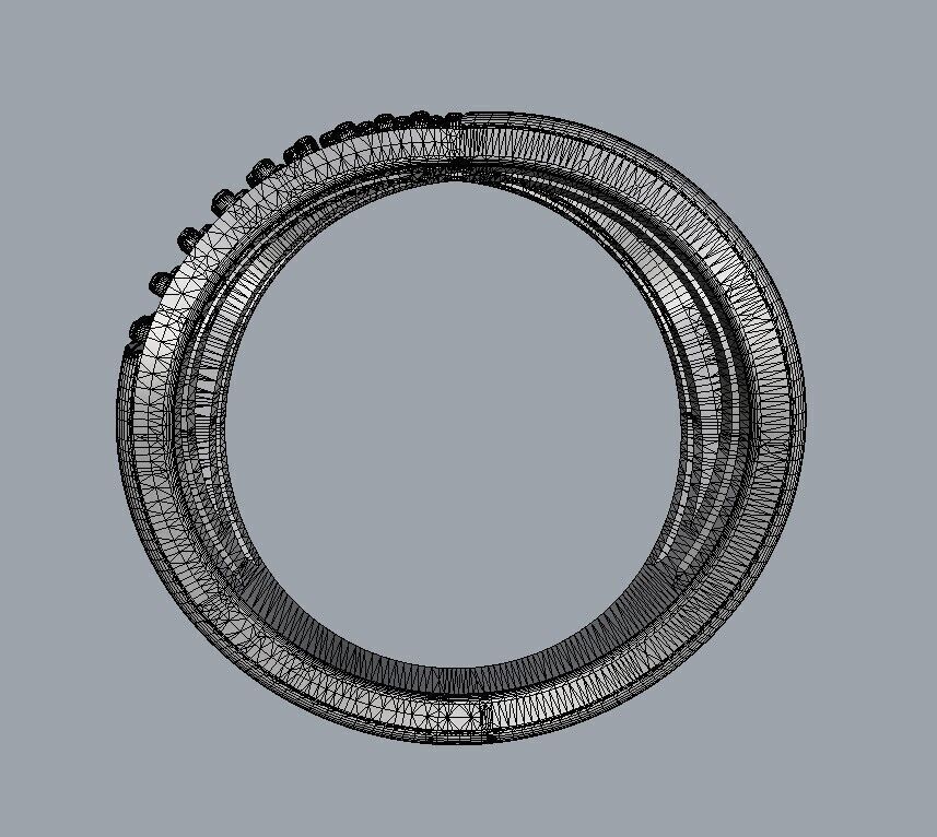 Fashion Diamond Ring 3D print model_24