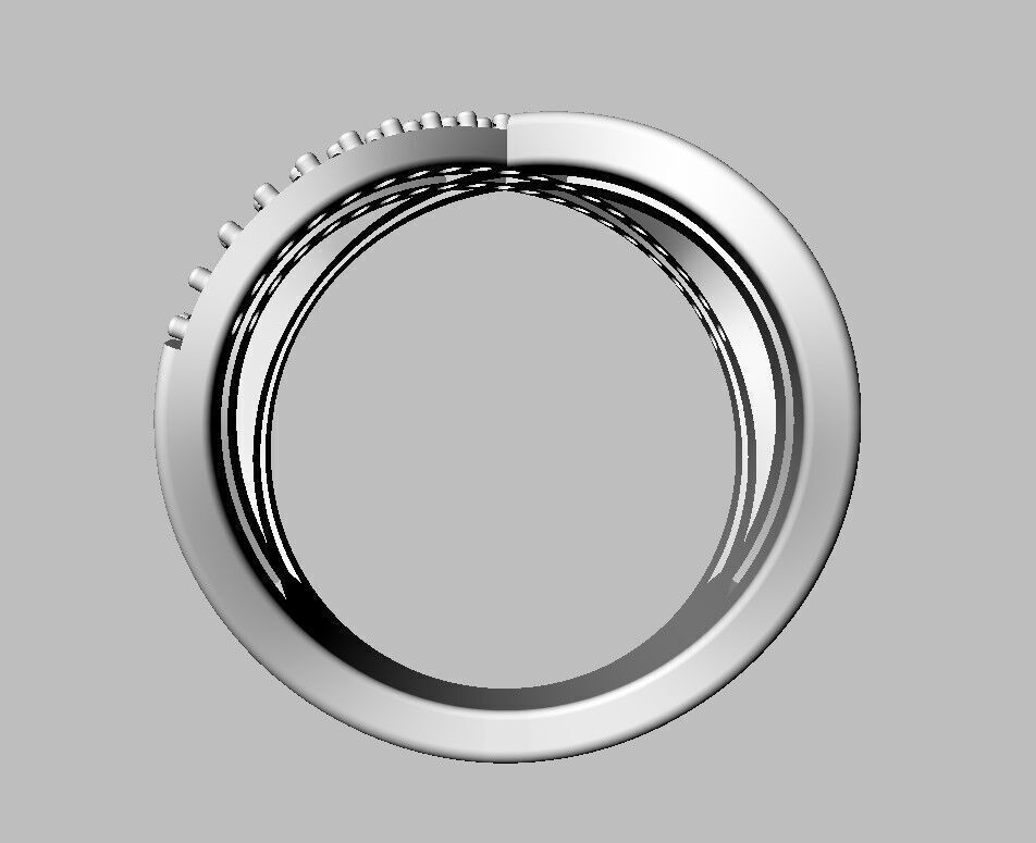 Fashion Diamond Ring 3D print model_9