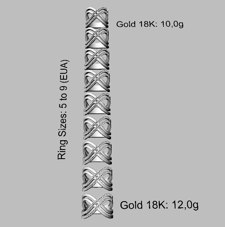 Fashion Diamond Ring 3D print model_5