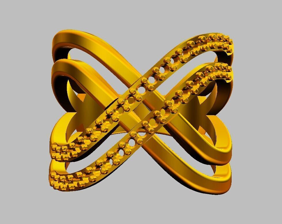 Fashion Diamond Ring 3D print model_16