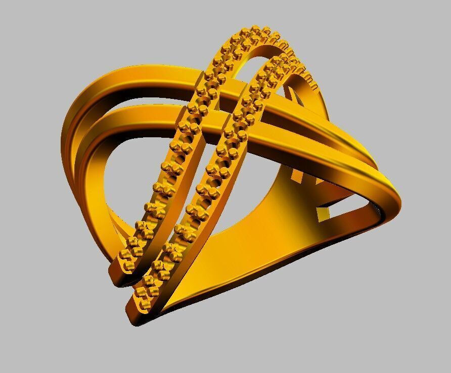 Fashion Diamond Ring 3D print model_14