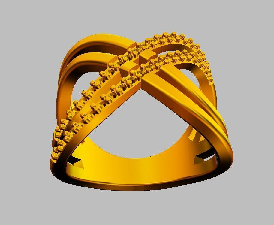 Fashion Diamond Ring 3D print model_19