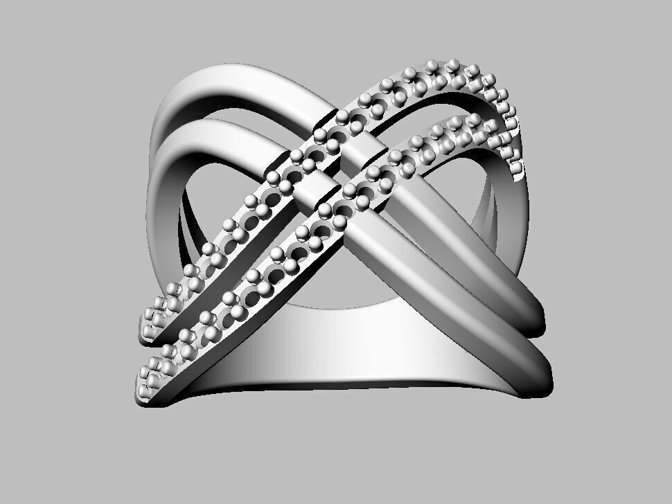 Fashion Diamond Ring 3D print model_7
