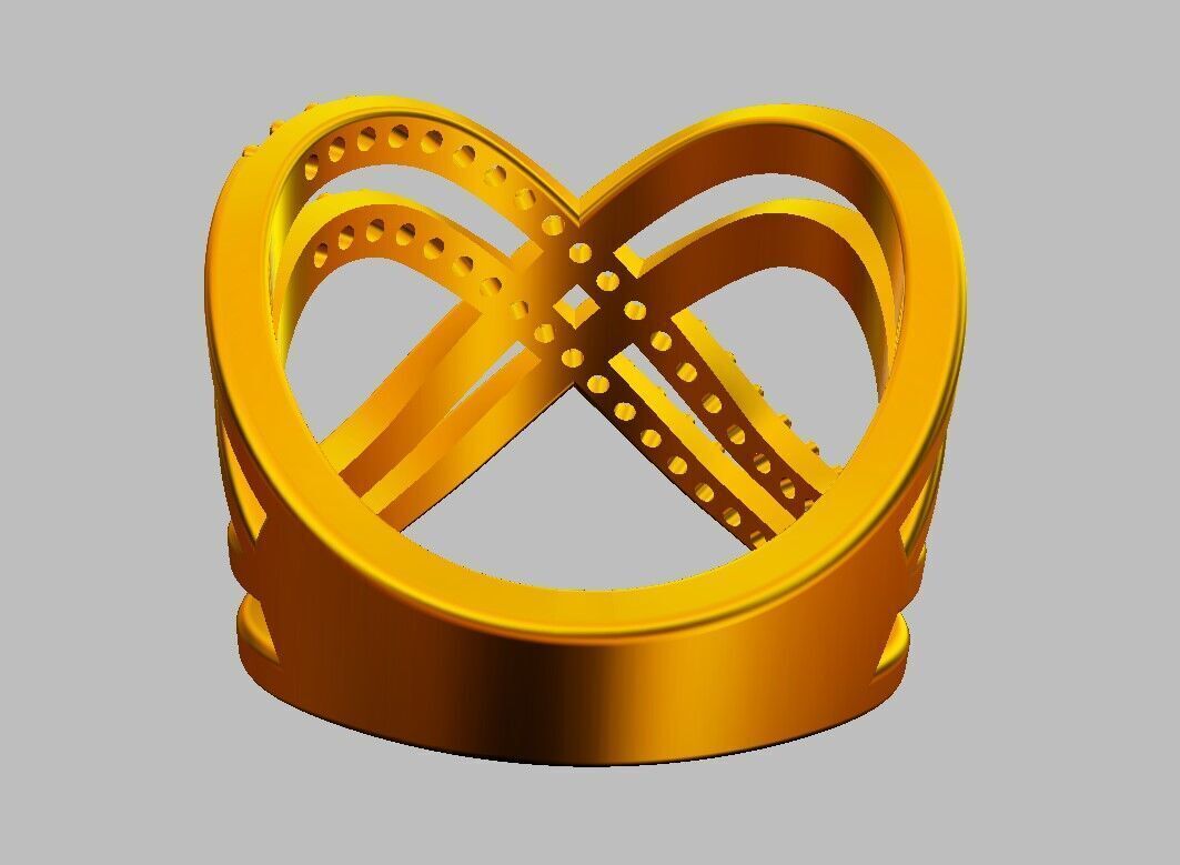Fashion Diamond Ring 3D print model_17