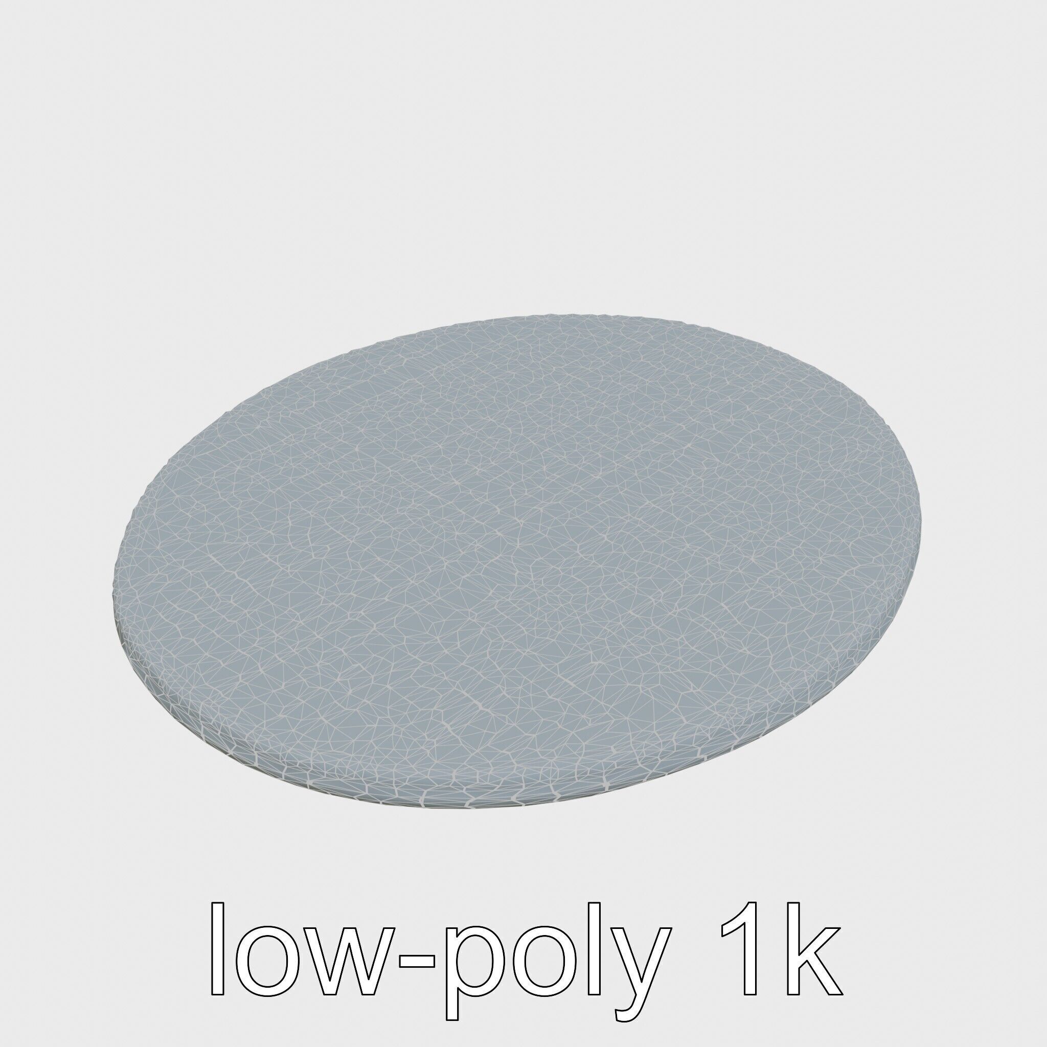 Round Multicolored Pattern Rug 3D Model Low-poly 3D model_17