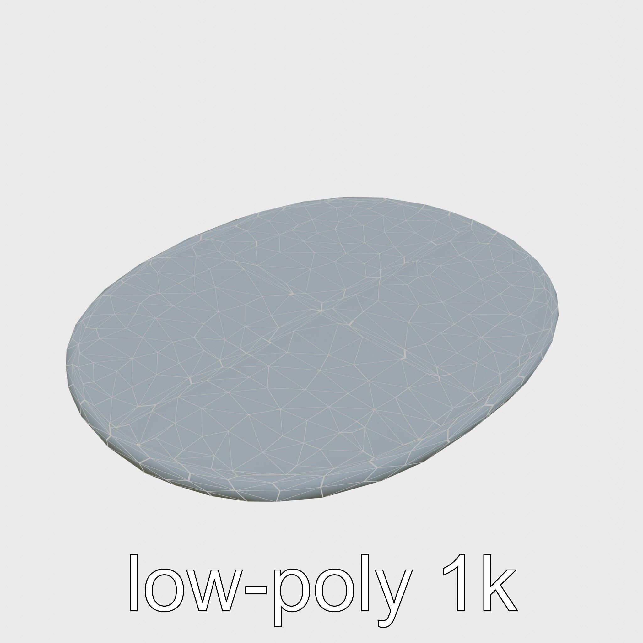 Round Multicolored Pattern Rug 3D Model Low-poly 3D model_13