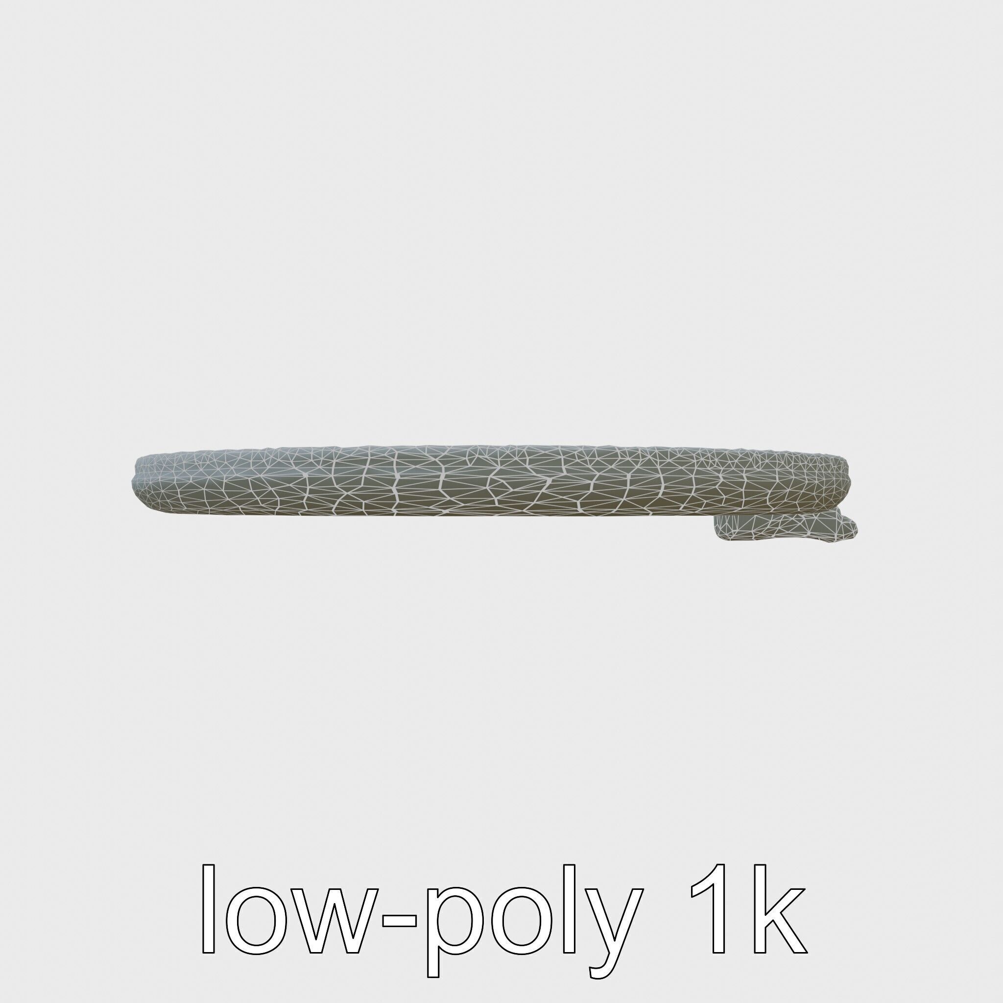 Round Multicolored Pattern Rug 3D Model Low-poly 3D model_8