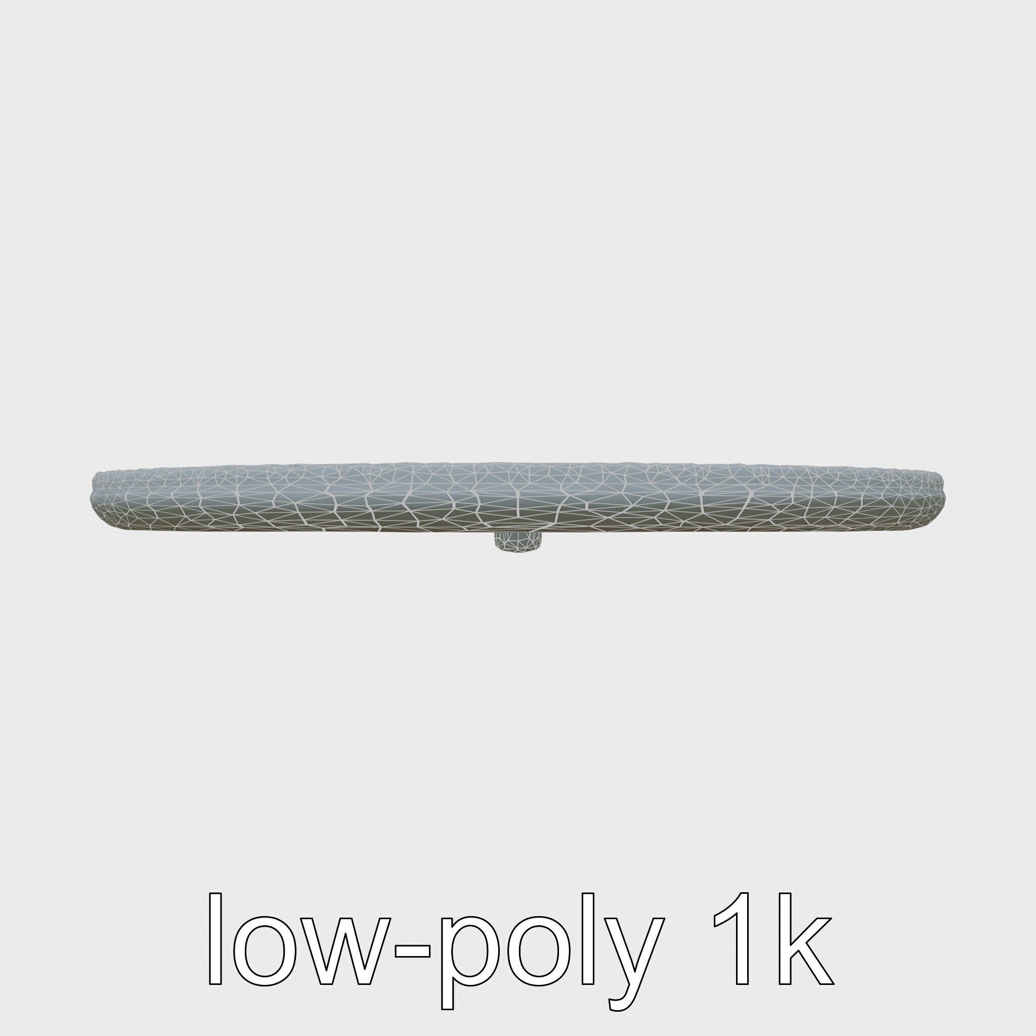 Round Multicolored Pattern Rug 3D Model Low-poly 3D model_14