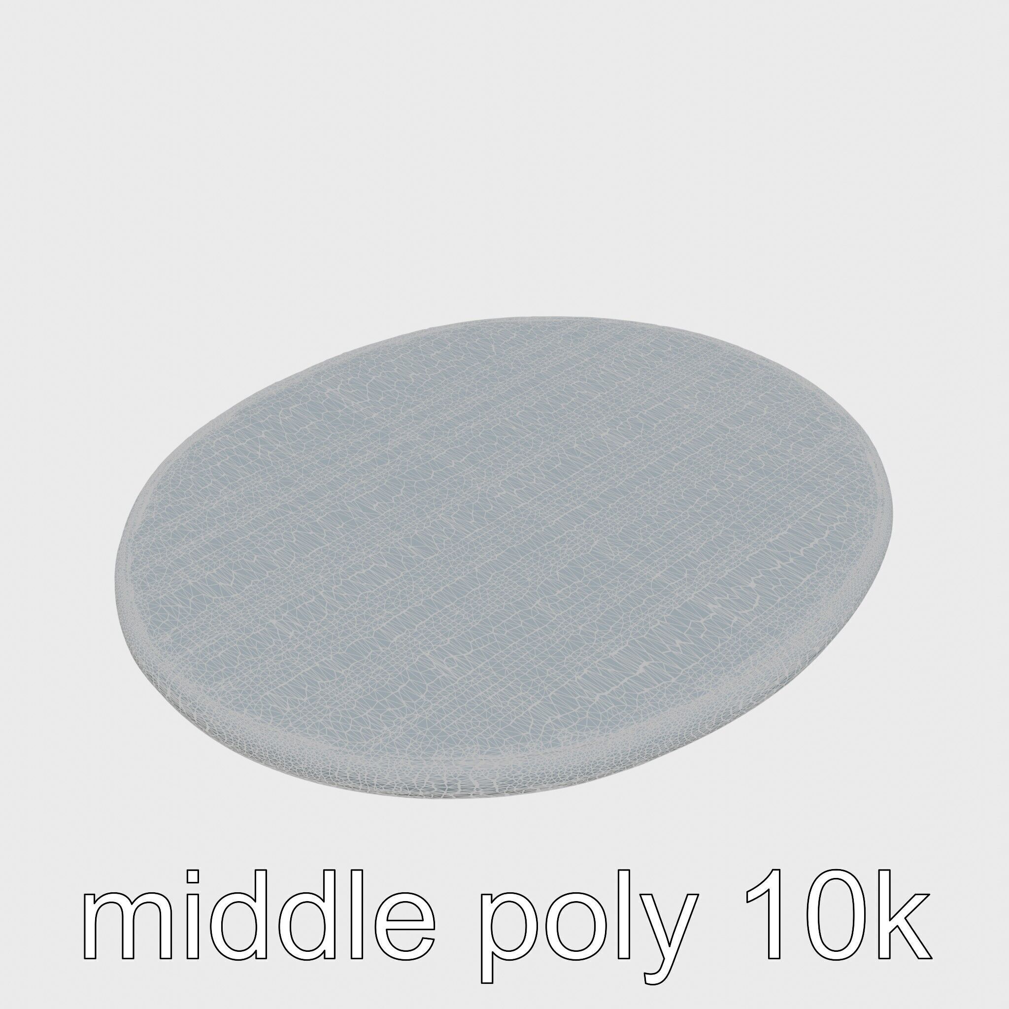 Round Multicolored Pattern Rug 3D Model Low-poly 3D model_10
