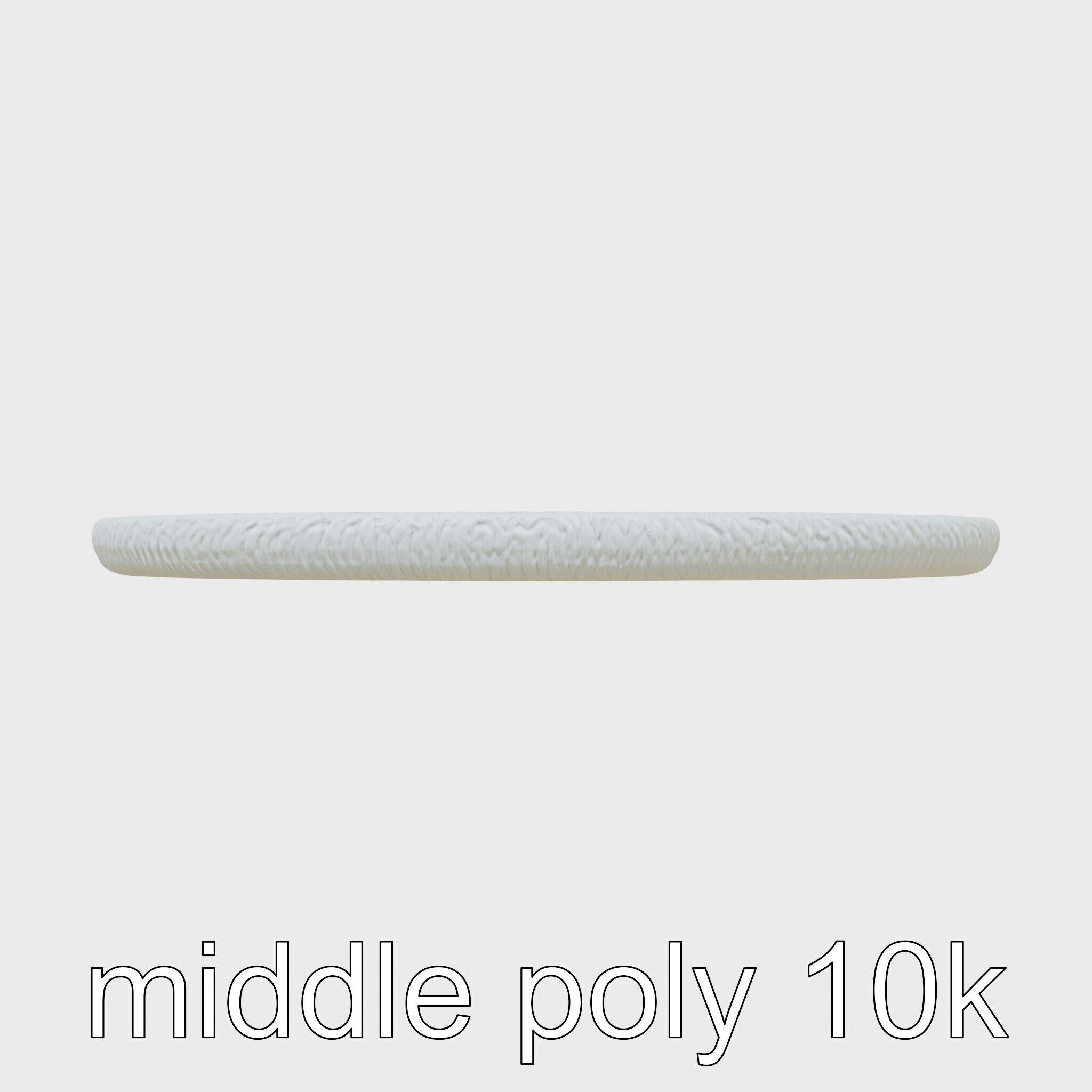 Round Multicolored Pattern Rug 3D Model Low-poly 3D model_12