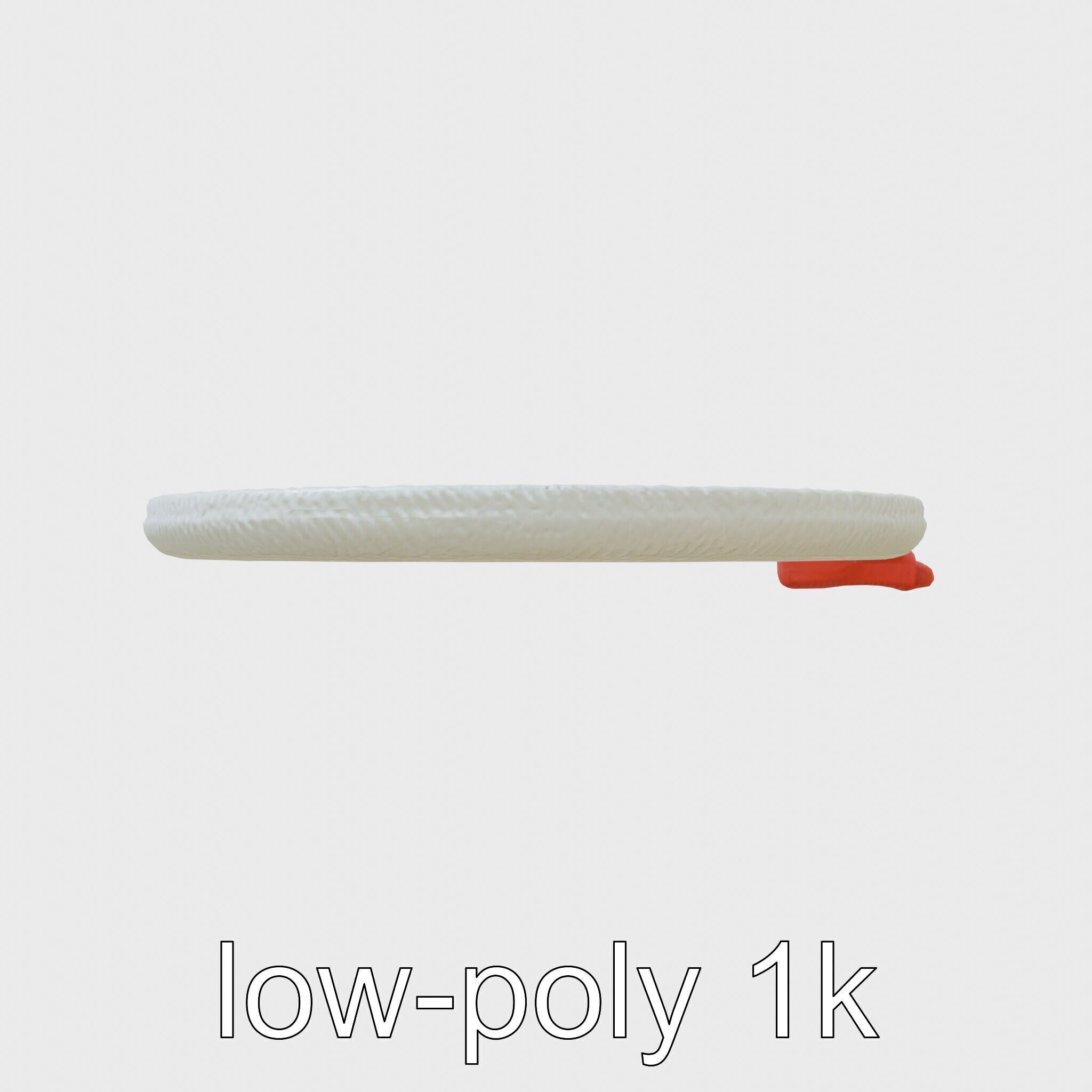 Round Multicolored Pattern Rug 3D Model Low-poly 3D model_7