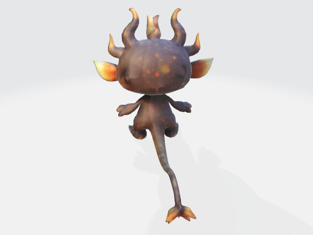 chibi fantasy creature Low-poly 3D model_2