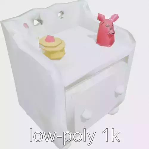 Playful Miniature Nightstand with Bright Details