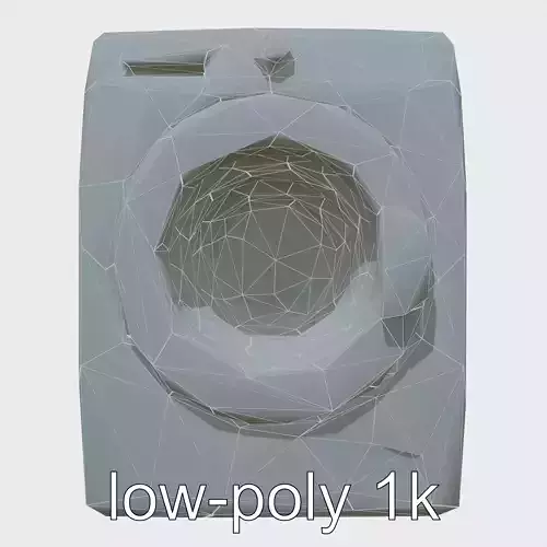 Stylized Washing Machine with Rounded Curves