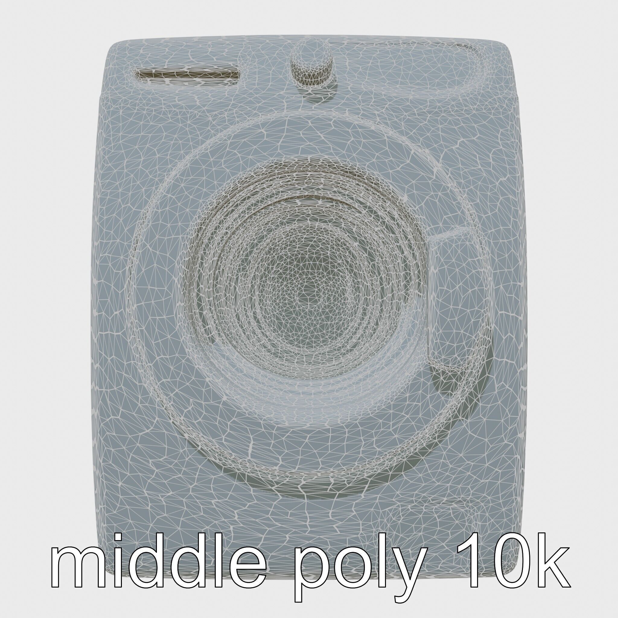 Stylized Washing Machine with Rounded Curves Low-poly 3D model_16