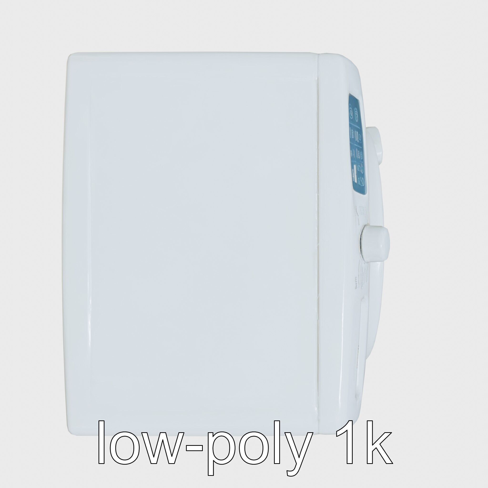 Stylized Washing Machine with Rounded Curves Low-poly 3D model_14