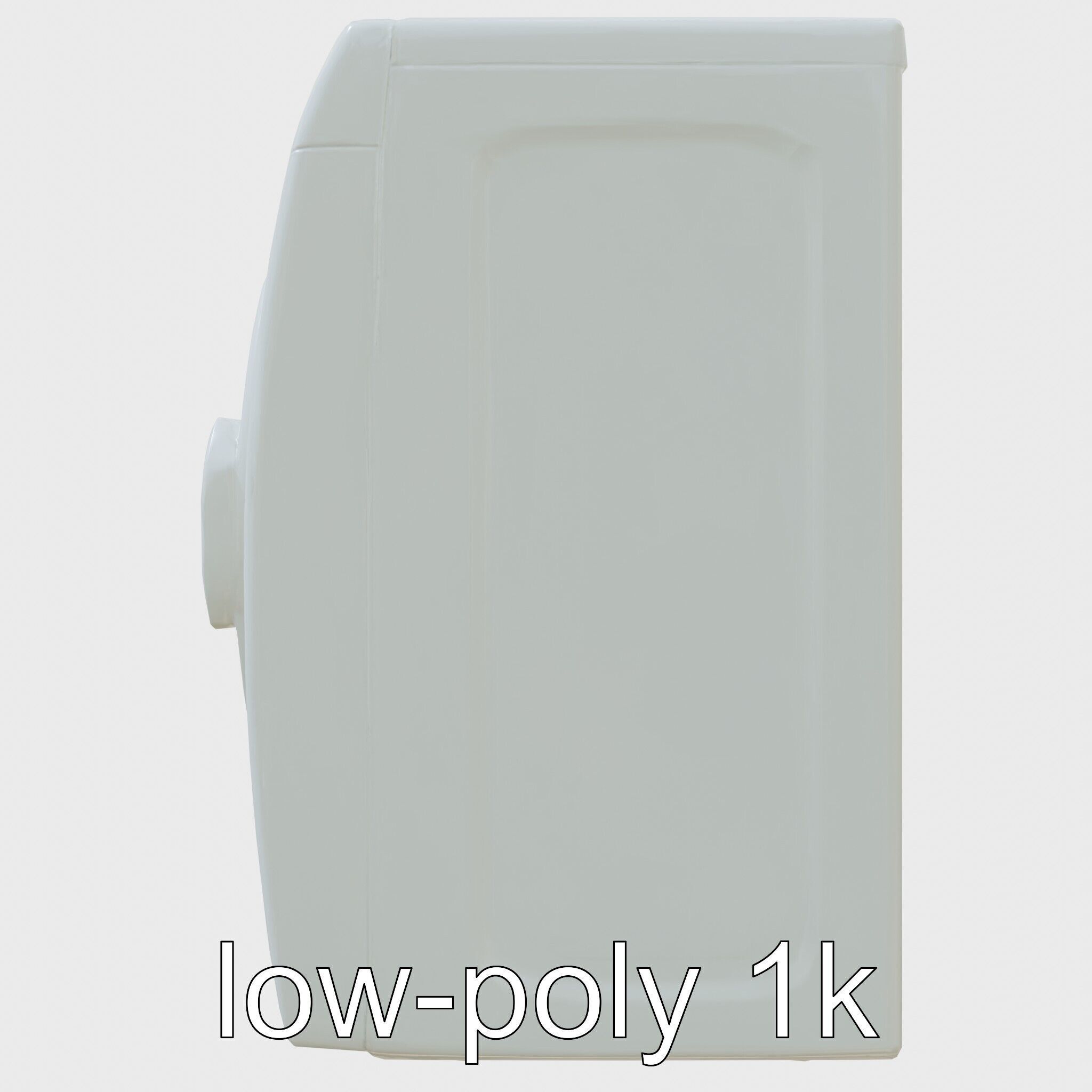 Stylized Washing Machine with Rounded Curves Low-poly 3D model_19