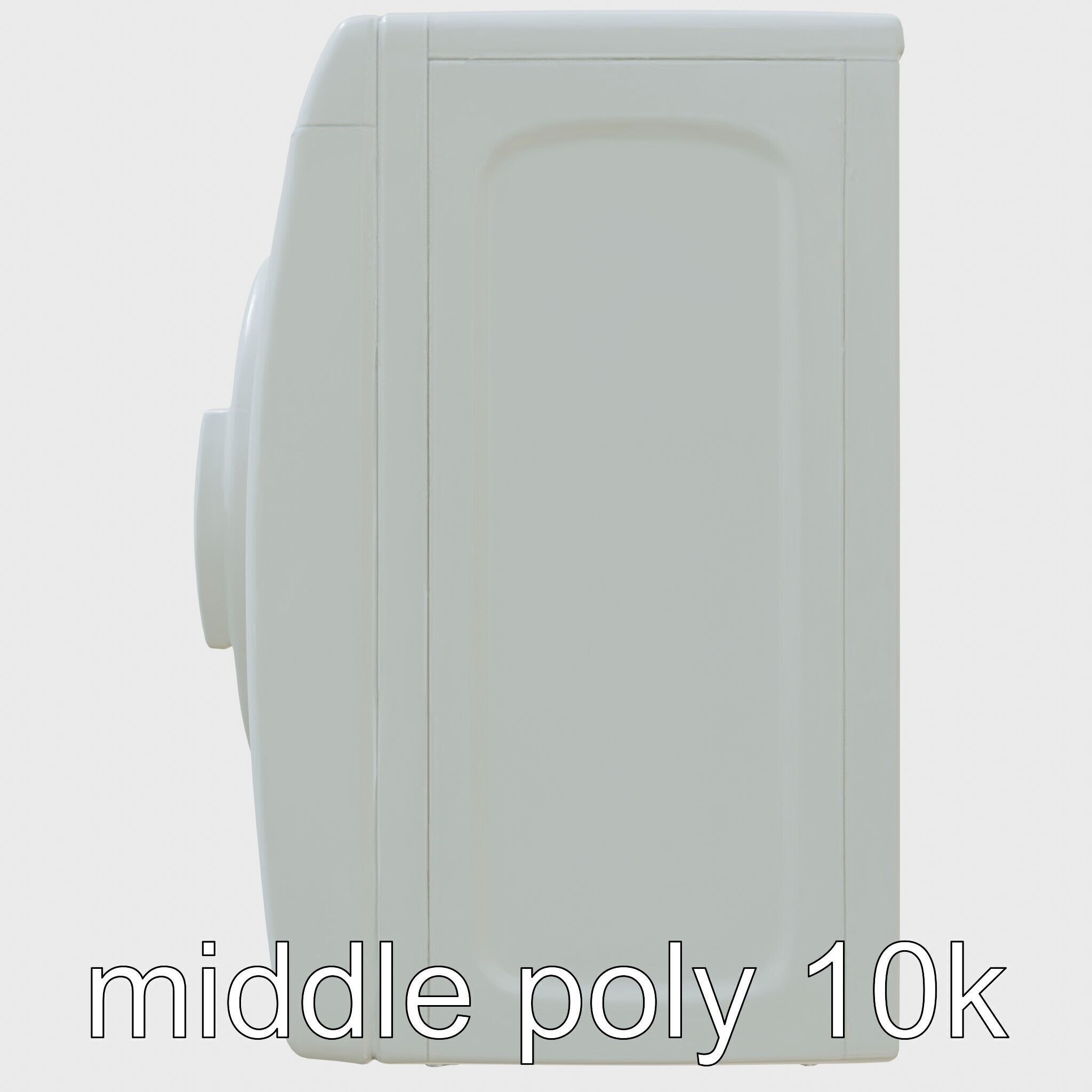 Stylized Washing Machine with Rounded Curves Low-poly 3D model_28