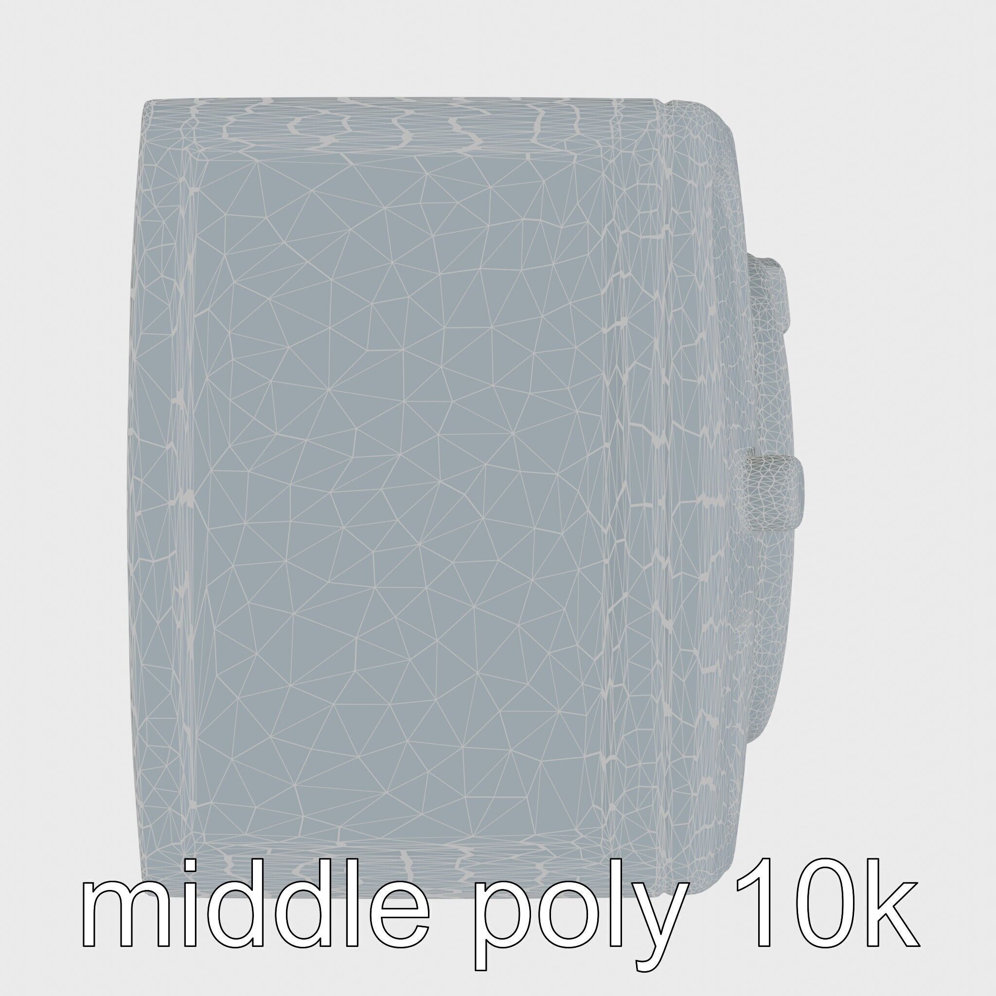 Stylized Washing Machine with Rounded Curves Low-poly 3D model_22