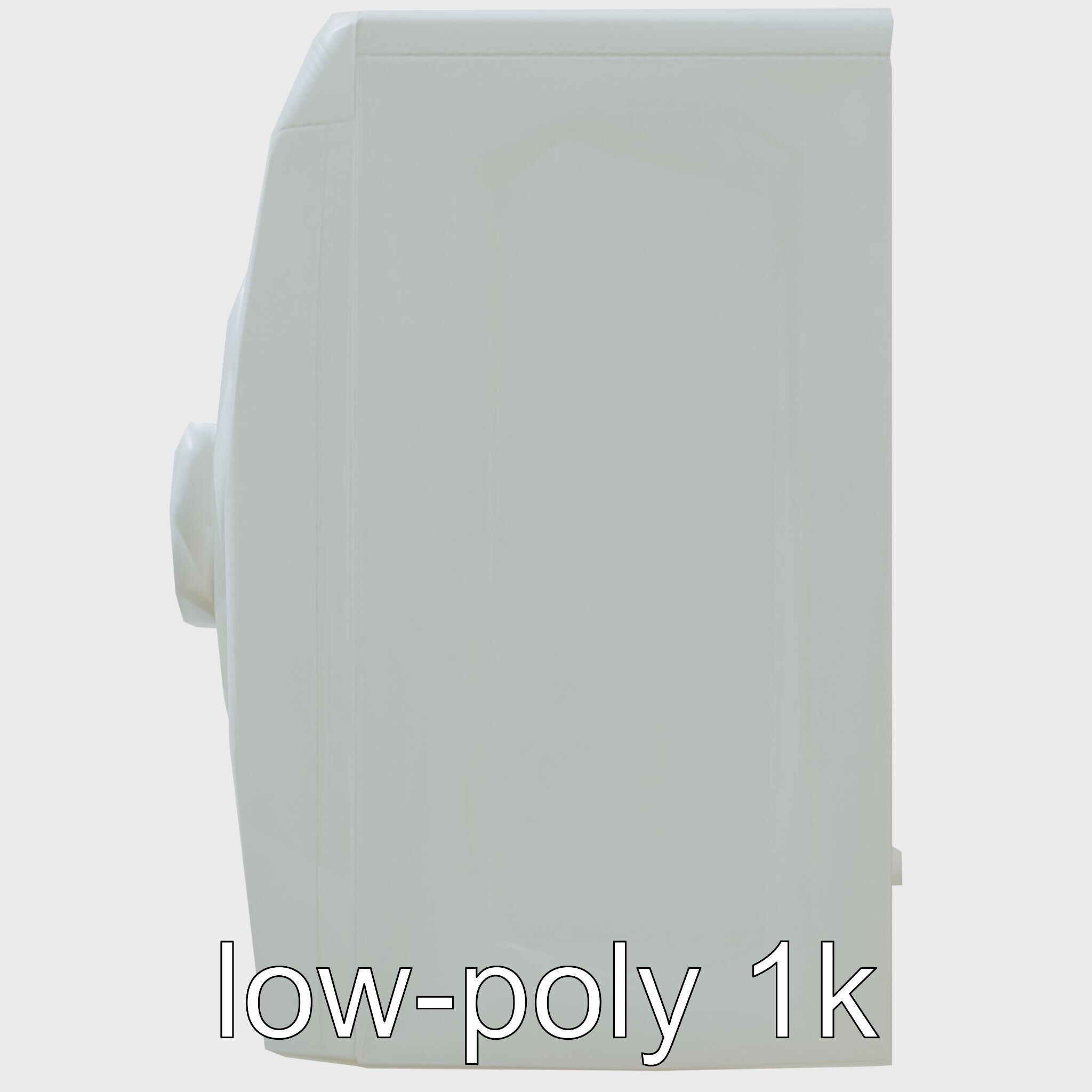 Stylized Washing Machine with Rounded Curves Low-poly 3D model_8