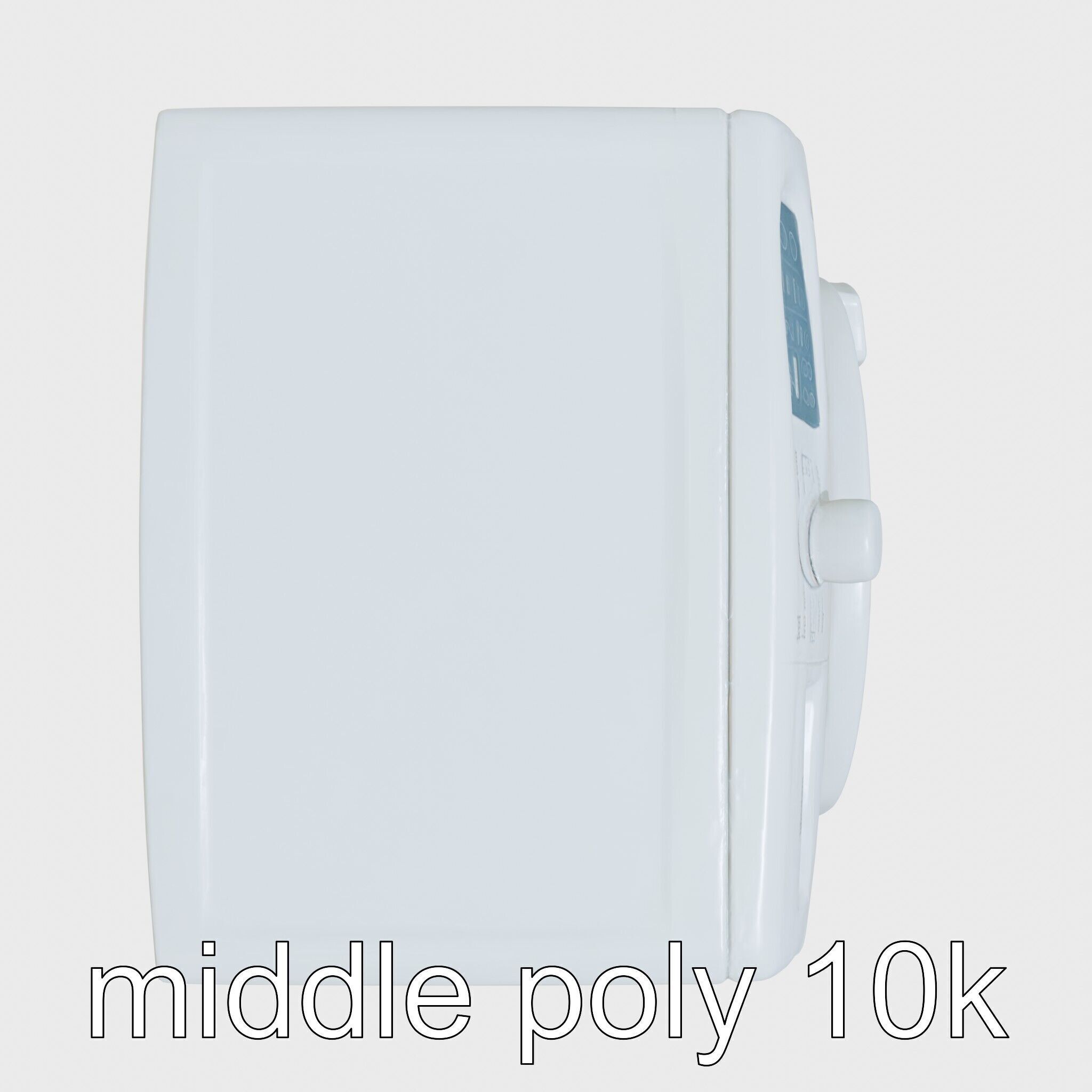 Stylized Washing Machine with Rounded Curves Low-poly 3D model_4