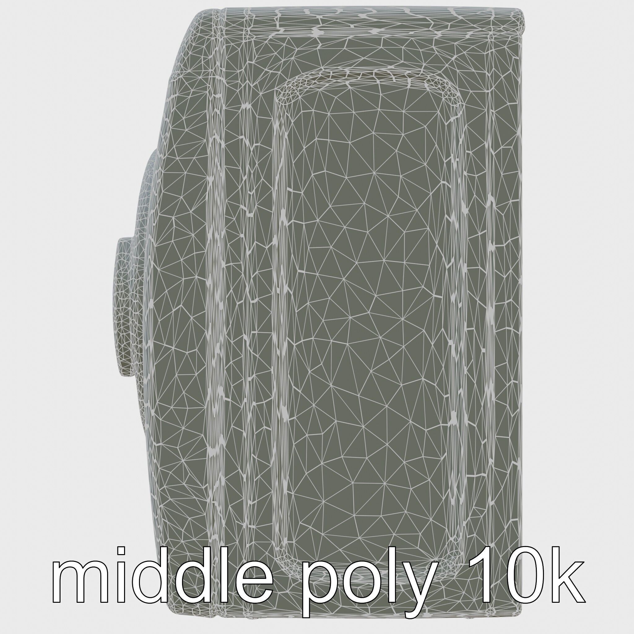 Stylized Washing Machine with Rounded Curves Low-poly 3D model_20