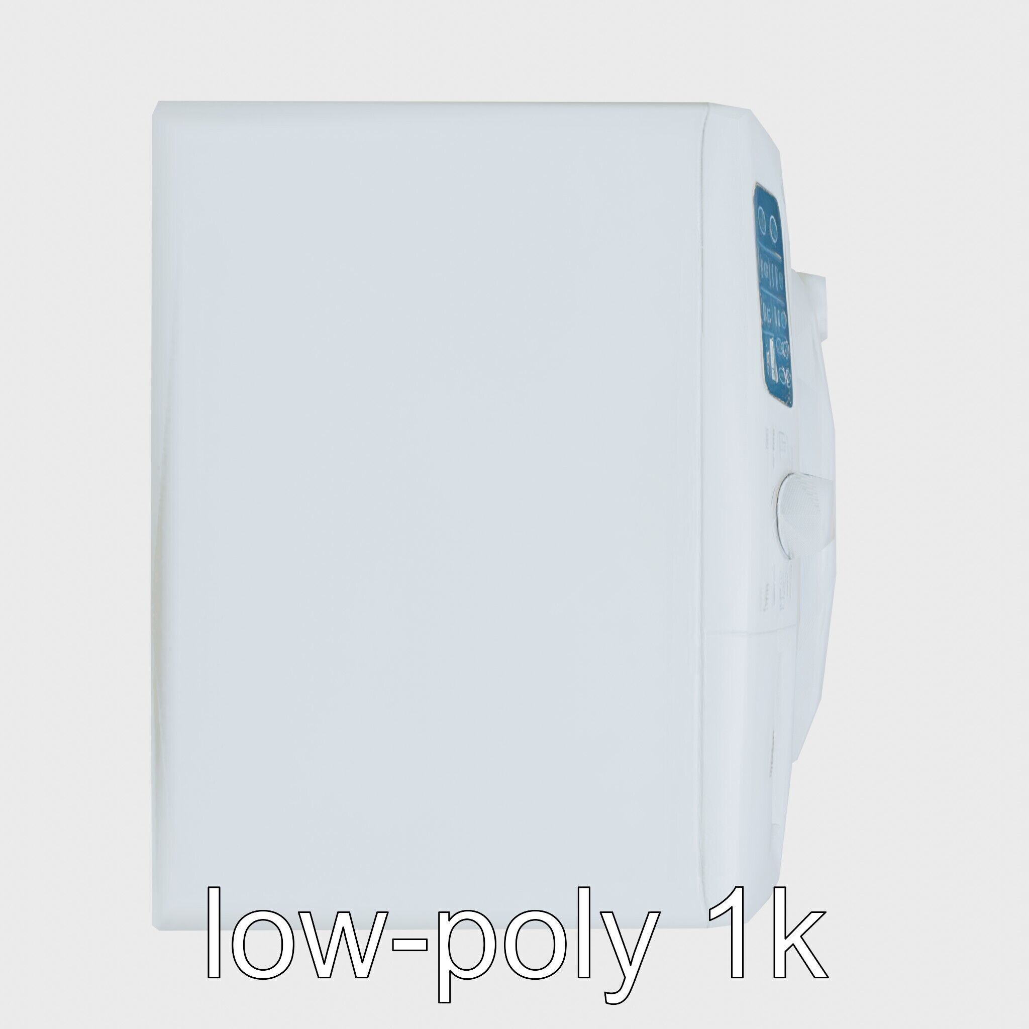 Stylized Washing Machine with Rounded Curves Low-poly 3D model_26