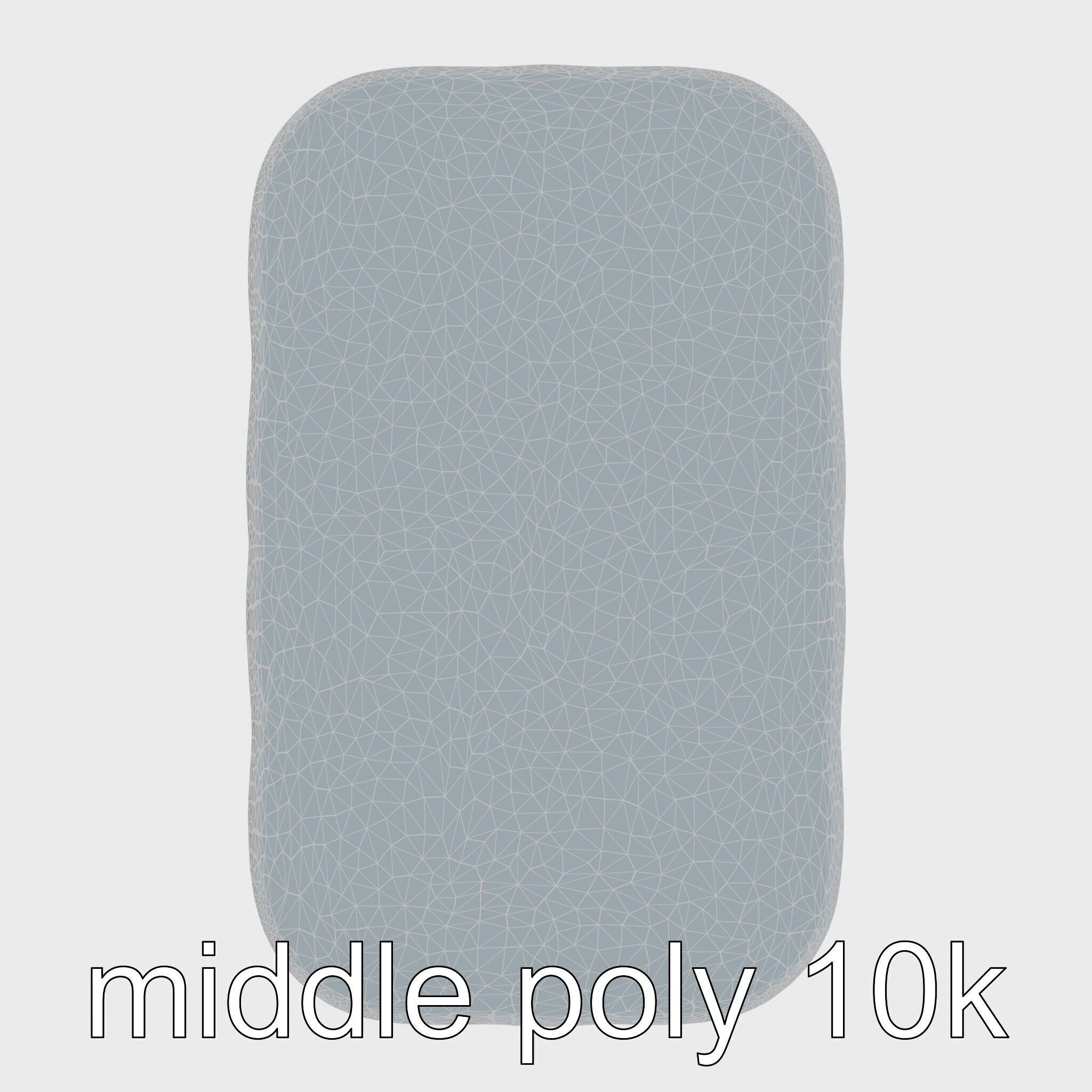 Clay Coffee Table Rounded Legs Model for Living Room Low-poly 3D model_16