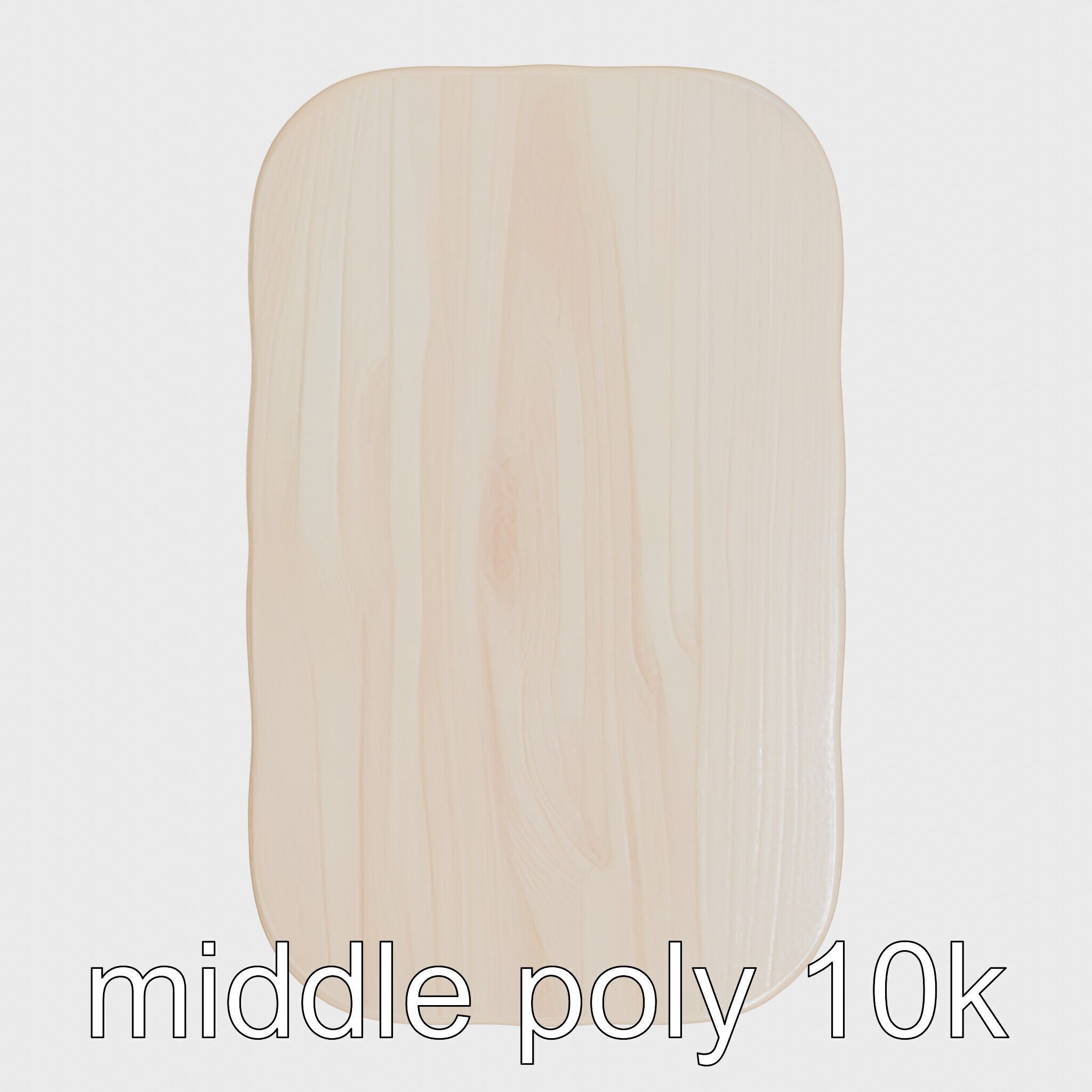 Clay Coffee Table Rounded Legs Model for Living Room Low-poly 3D model_11