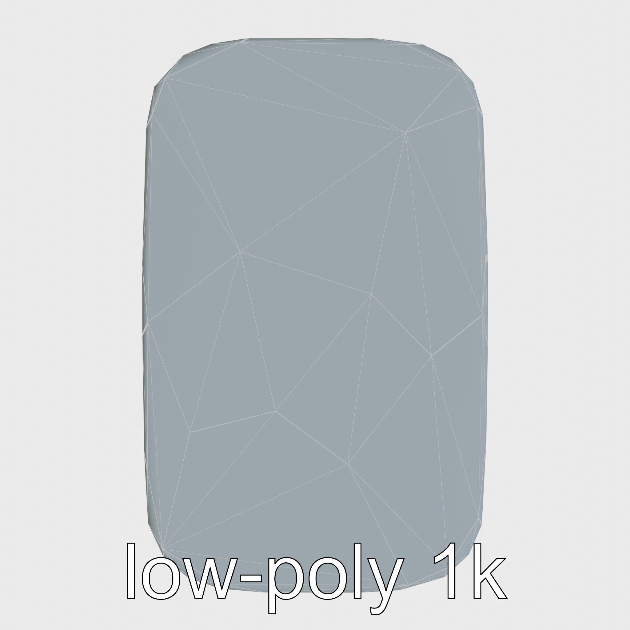 Clay Coffee Table Rounded Legs Model for Living Room Low-poly 3D model_6