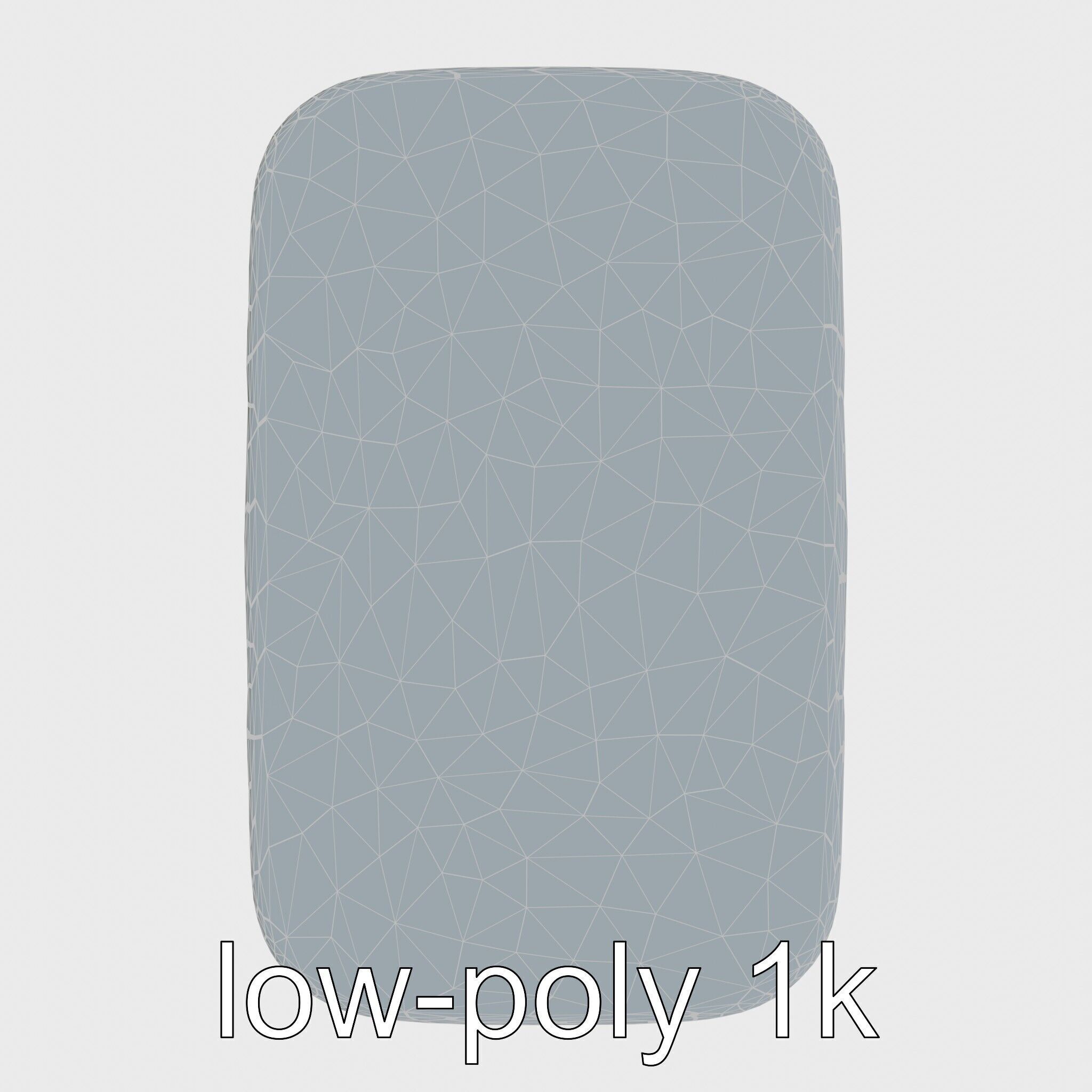 Clay Coffee Table Rounded Legs Model for Living Room Low-poly 3D model_7