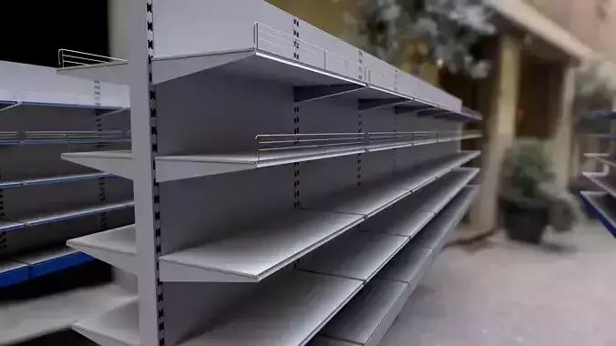 Store Shelving Low-poly 3D model