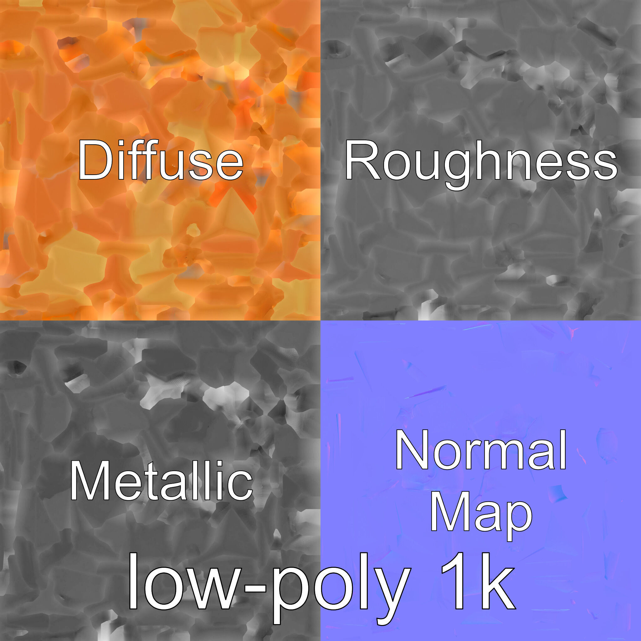 Playful Miniature Curved-Edge Nightstand 3D Model Low-poly 3D model_1