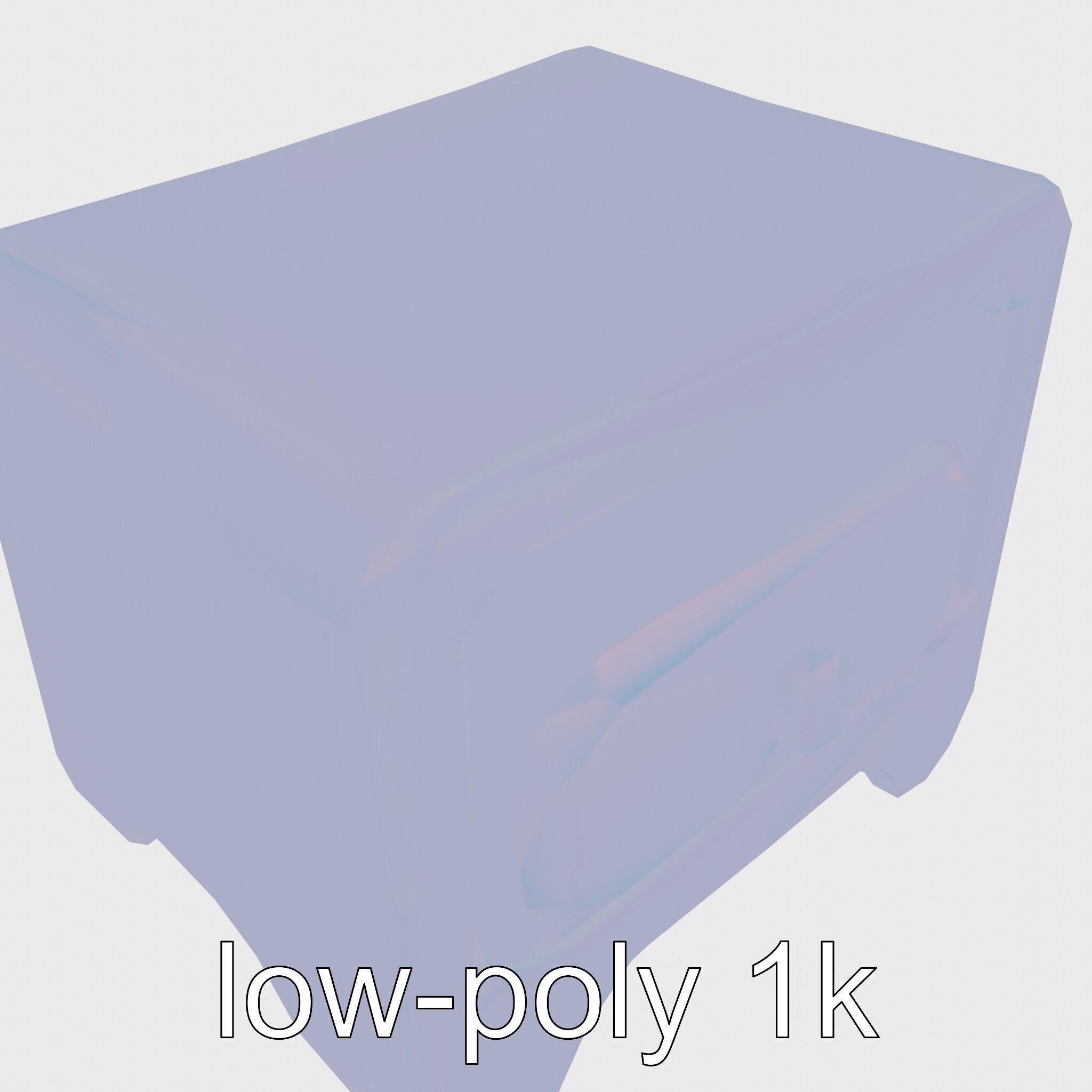 Playful Miniature Curved-Edge Nightstand 3D Model Low-poly 3D model_27